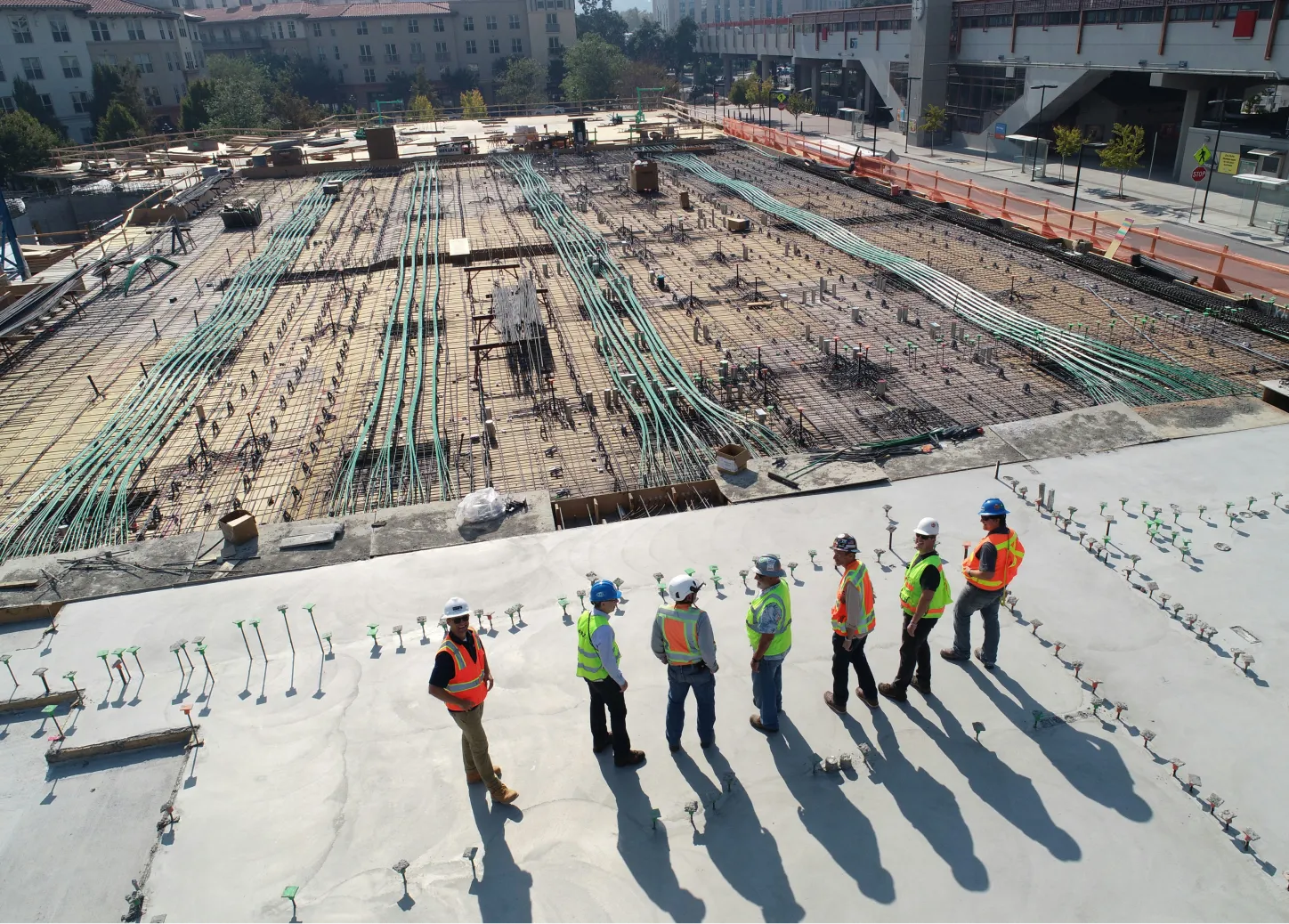 Construction crew on site.